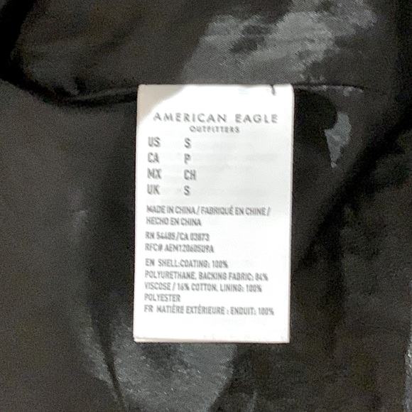 American Eagle  faux leather motto biker jacket - Picture 5 of 5